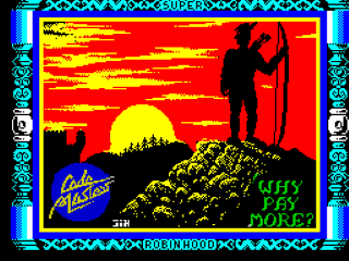 Super Robin Hood title screen for ZX Spectrum